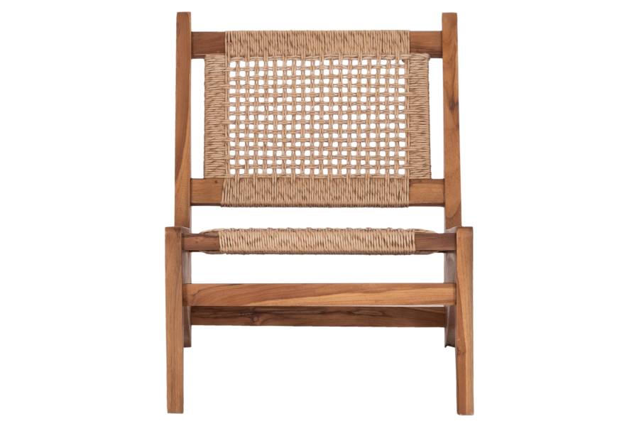 ΚΑΡΕΚΛΑ LOUNGE LUKILLA HM9913 ΞΥΛΟ TEAK ΣΕ ΦΥΣΙΚΟ--ΣΥΝΘ.ΣΧΟΙΝΙ ΜΠΕΖ 55,5x74x65Υεκ.