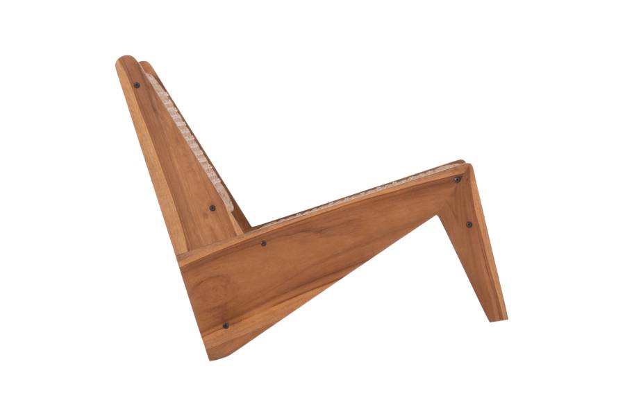 ΚΑΡΕΚΛΑ LOUNGE LUKILLA HM9913 ΞΥΛΟ TEAK ΣΕ ΦΥΣΙΚΟ--ΣΥΝΘ.ΣΧΟΙΝΙ ΜΠΕΖ 55,5x74x65Υεκ.