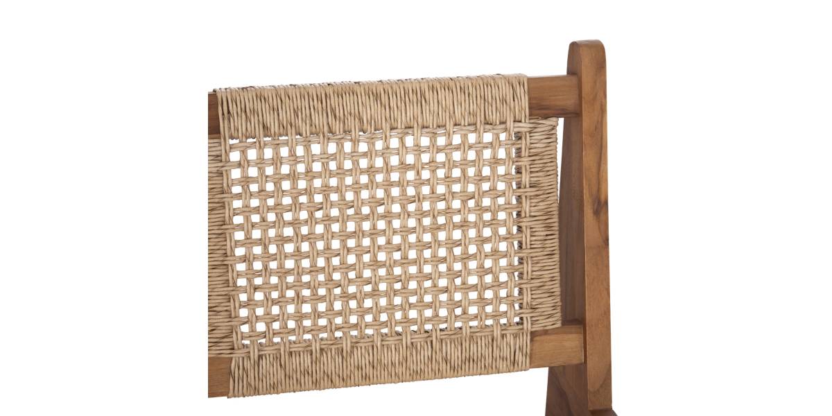 ΚΑΡΕΚΛΑ LOUNGE LUKILLA HM9913 ΞΥΛΟ TEAK ΣΕ ΦΥΣΙΚΟ--ΣΥΝΘ.ΣΧΟΙΝΙ ΜΠΕΖ 55,5x74x65Υεκ.