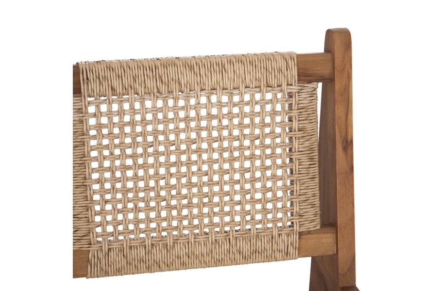 ΚΑΡΕΚΛΑ LOUNGE LUKILLA HM9913 ΞΥΛΟ TEAK ΣΕ ΦΥΣΙΚΟ--ΣΥΝΘ.ΣΧΟΙΝΙ ΜΠΕΖ 55,5x74x65Υεκ.