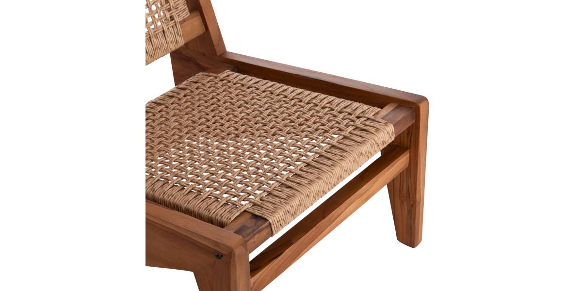 ΚΑΡΕΚΛΑ LOUNGE LUKILLA HM9913 ΞΥΛΟ TEAK ΣΕ ΦΥΣΙΚΟ--ΣΥΝΘ.ΣΧΟΙΝΙ ΜΠΕΖ 55,5x74x65Υεκ.