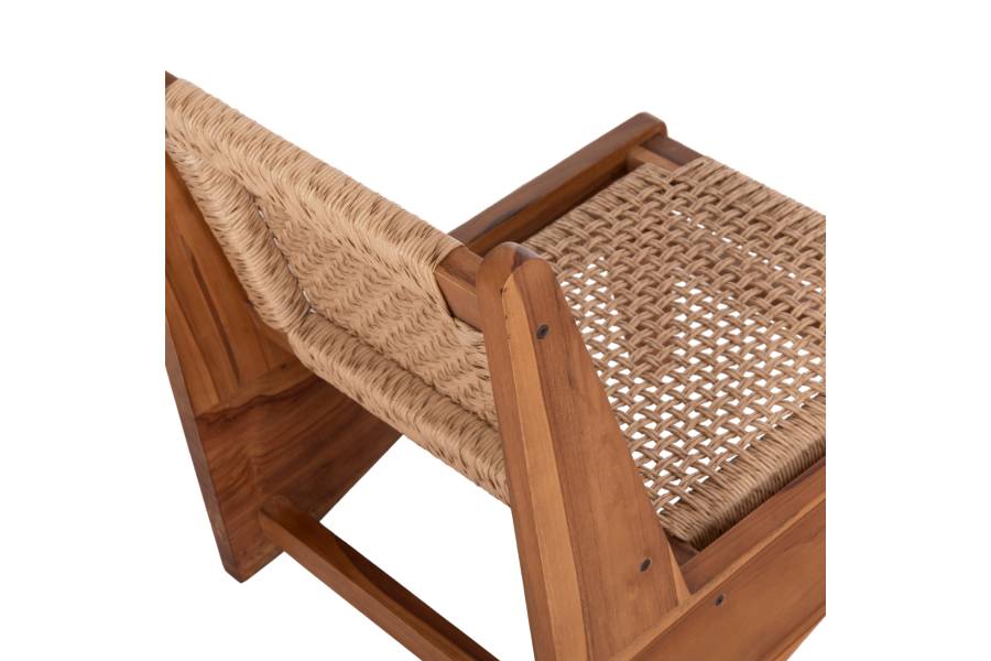 ΚΑΡΕΚΛΑ LOUNGE LUKILLA HM9913 ΞΥΛΟ TEAK ΣΕ ΦΥΣΙΚΟ--ΣΥΝΘ.ΣΧΟΙΝΙ ΜΠΕΖ 55,5x74x65Υεκ.