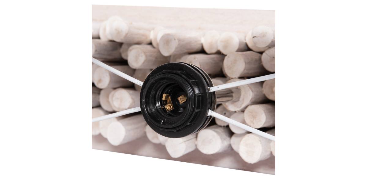 ΕΠΙΤΡΑΠΕΖΙΟ ΦΩΤΙΣΤΙΚΟ TWIGGY HM4426 DRIFTWOOD & ΚΑΠΕΛΟ ΣΕ ΛΕΥΚΟ 50,5x16,5x40Υεκ.