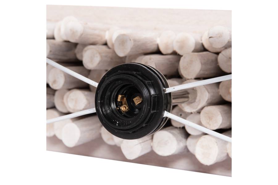 ΕΠΙΤΡΑΠΕΖΙΟ ΦΩΤΙΣΤΙΚΟ TWIGGY HM4426 DRIFTWOOD & ΚΑΠΕΛΟ ΣΕ ΛΕΥΚΟ 50,5x16,5x40Υεκ.