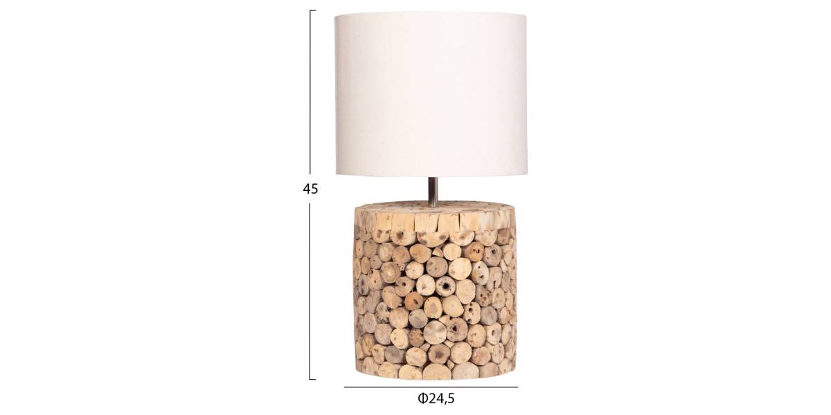 ΕΠΙΤΡΑΠΕΖΙΟ ΚΥΛΙΝΔΡΙΚΟ ΦΩΤΙΣΤΙΚΟ TWIGGY HM4427 DRIFTWOOD & ΜΠΕΖ ΚΑΠΕΛΟ Φ24.5x45Υεκ.