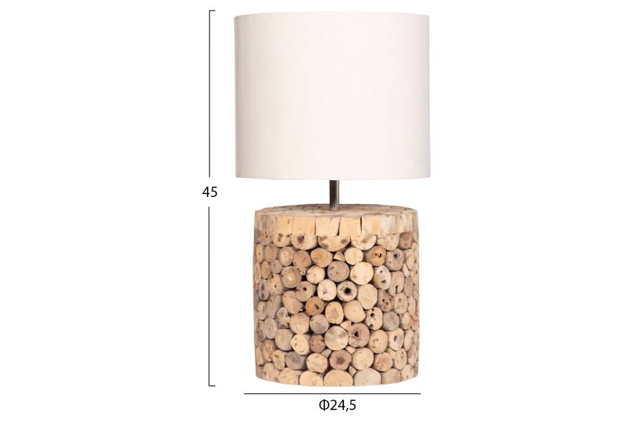 ΕΠΙΤΡΑΠΕΖΙΟ ΚΥΛΙΝΔΡΙΚΟ ΦΩΤΙΣΤΙΚΟ TWIGGY HM4427 DRIFTWOOD & ΜΠΕΖ ΚΑΠΕΛΟ Φ24.5x45Υεκ.
