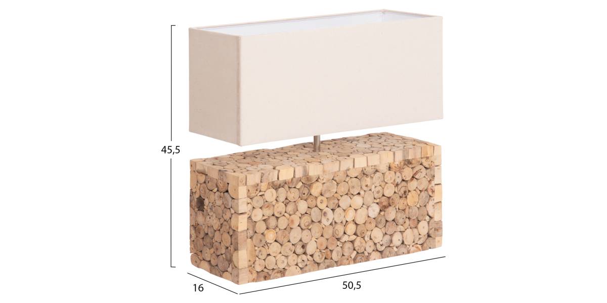 ΕΠΙΤΡΑΠΕΖΙΟ ΦΩΤΙΣΤΙΚΟ TWIGGY HM4437 DRIFTWOOD & ΛΕΥΚΟ ΚΑΠΕΛΟ 50.5x16x45.5Υεκ.