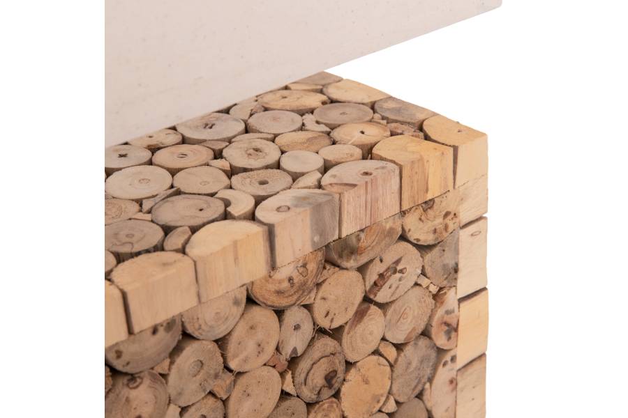 ΕΠΙΤΡΑΠΕΖΙΟ ΦΩΤΙΣΤΙΚΟ TWIGGY HM4437 DRIFTWOOD & ΛΕΥΚΟ ΚΑΠΕΛΟ 50.5x16x45.5Υεκ.