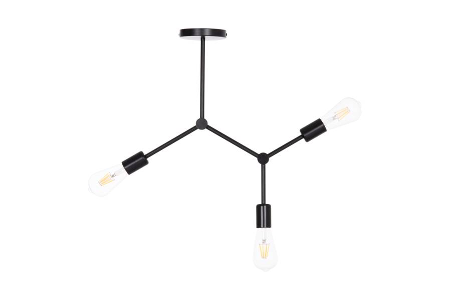 ΦΩΤΙΣΤΙΚΟ ΟΡΟΦΗΣ 3-ΦΩΤΟ LIGHTY HM7404.11 ΜΕΤΑΛΛΟ ΣΕ ΜΑΥΡΟ 52x5x48Υεκ.