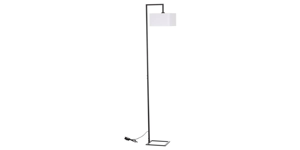 ΦΩΤΙΣΤΙΚΟ ΔΑΠΕΔΟΥ BRANS HM7532.11 ΜΕΤΑΛΛΟ ΜΑΥΡΟ--PVC ΛΕΥΚΟ ΚΑΠΕΛΟ 25x33x170Υεκ.