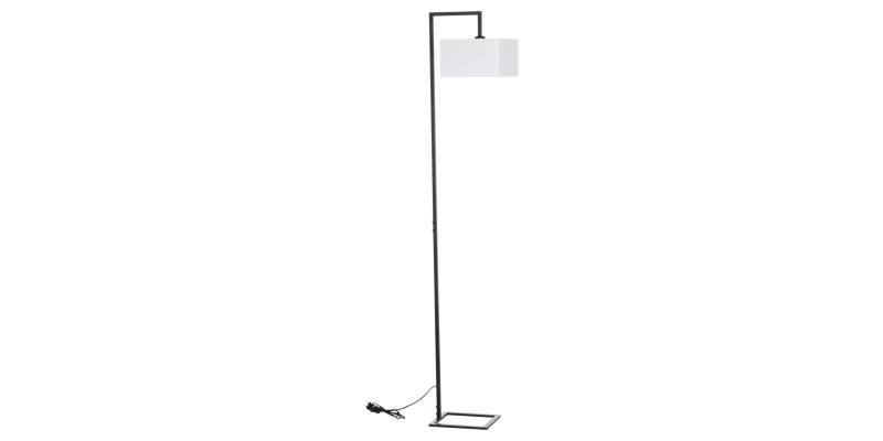 ΦΩΤΙΣΤΙΚΟ ΔΑΠΕΔΟΥ BRANS HM7532.11 ΜΕΤΑΛΛΟ ΜΑΥΡΟ--PVC ΛΕΥΚΟ ΚΑΠΕΛΟ 25x33x170Υεκ.