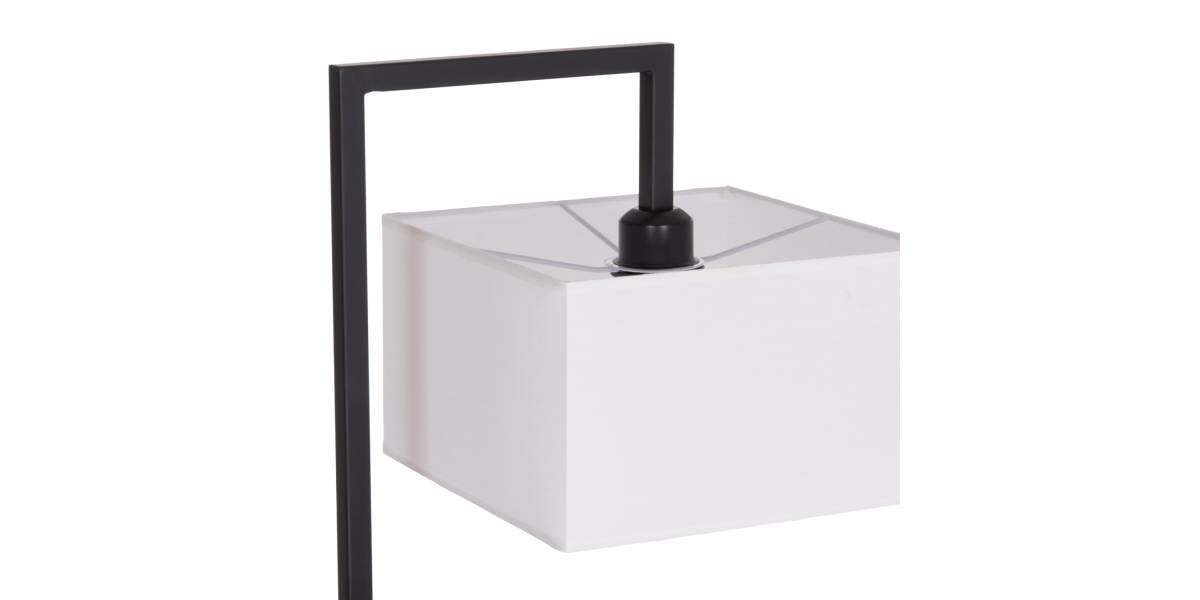 ΦΩΤΙΣΤΙΚΟ ΔΑΠΕΔΟΥ BRANS HM7532.11 ΜΕΤΑΛΛΟ ΜΑΥΡΟ--PVC ΛΕΥΚΟ ΚΑΠΕΛΟ 25x33x170Υεκ.