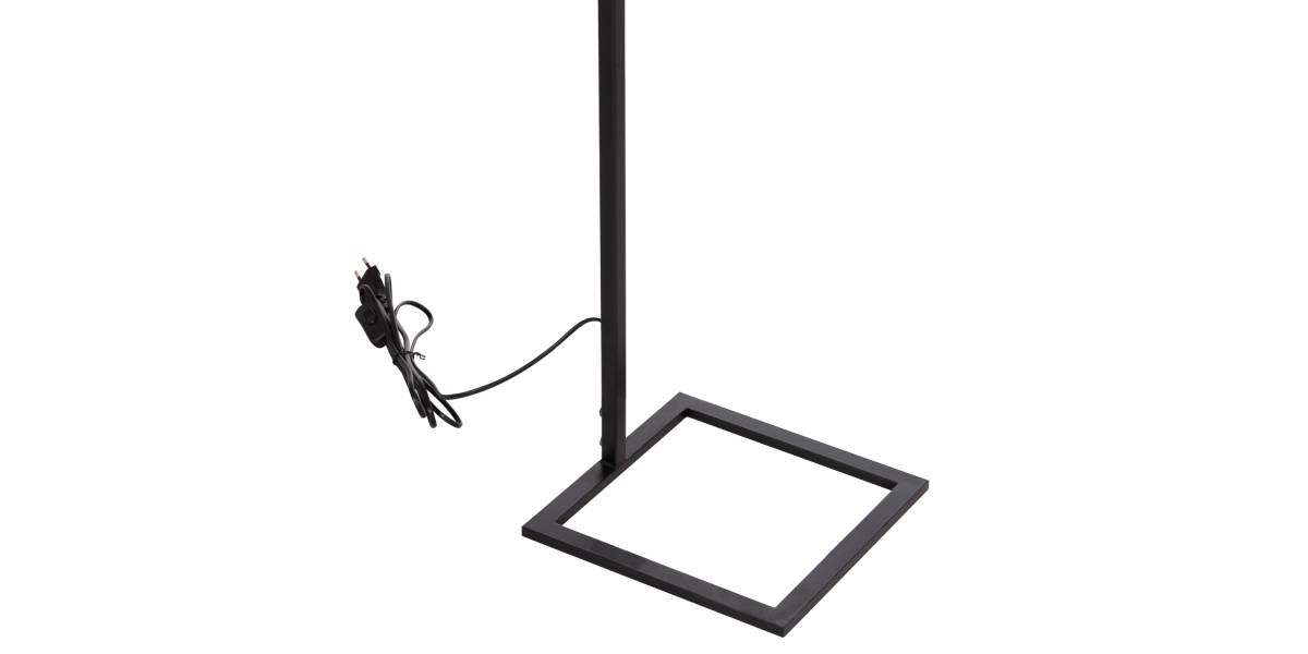 ΦΩΤΙΣΤΙΚΟ ΔΑΠΕΔΟΥ BRANS HM7532.11 ΜΕΤΑΛΛΟ ΜΑΥΡΟ--PVC ΛΕΥΚΟ ΚΑΠΕΛΟ 25x33x170Υεκ.