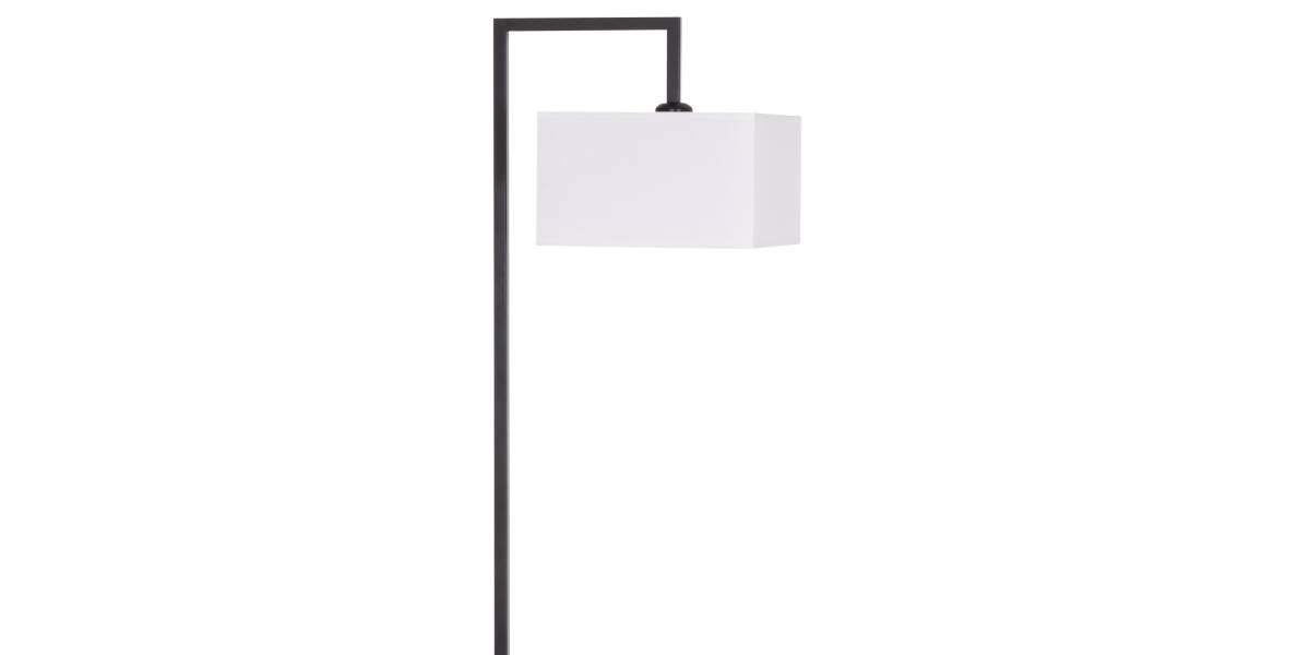 ΦΩΤΙΣΤΙΚΟ ΔΑΠΕΔΟΥ BRANS HM7532.11 ΜΕΤΑΛΛΟ ΜΑΥΡΟ--PVC ΛΕΥΚΟ ΚΑΠΕΛΟ 25x33x170Υεκ.