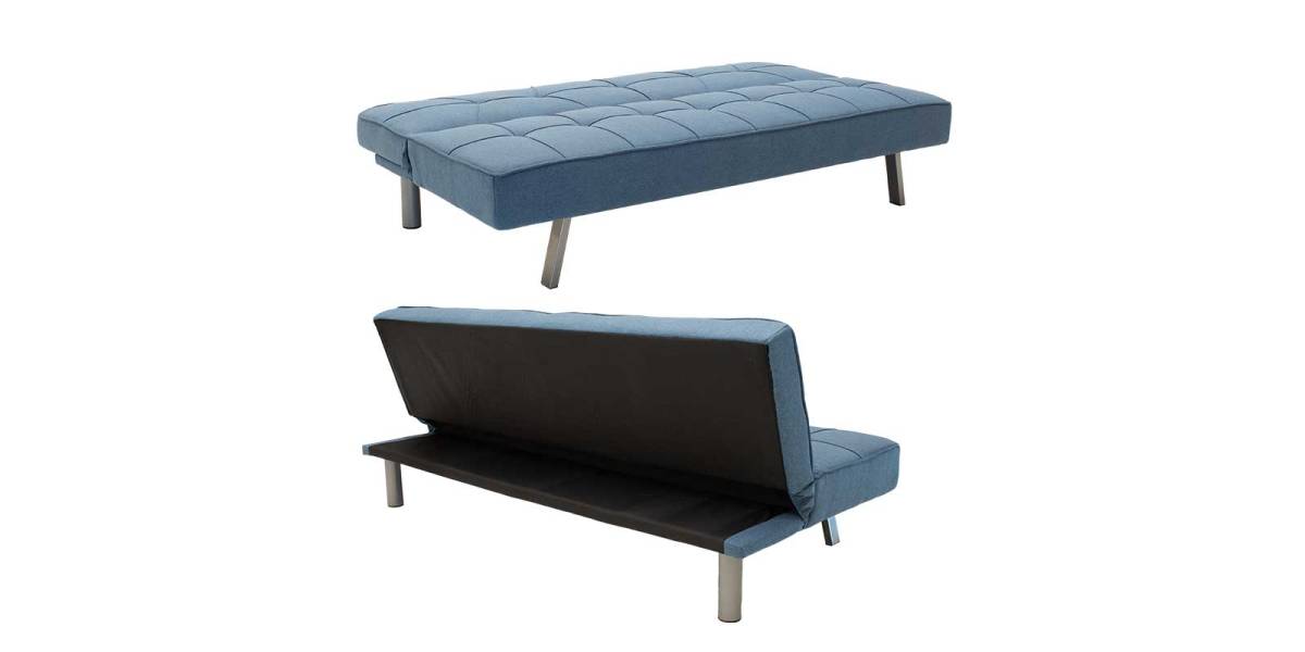 Καναπές-κρεβάτι Travis pakoworld 3θέσιος με ύφασμα ανοικτό μπλε 175x83x74εκ