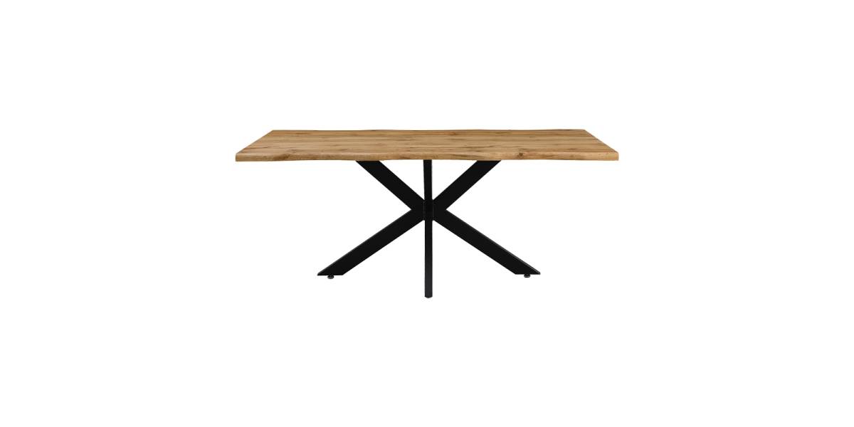 Tραπέζι Gilman pakoworld MDF sonoma-μαύρο 180x90x75εκ