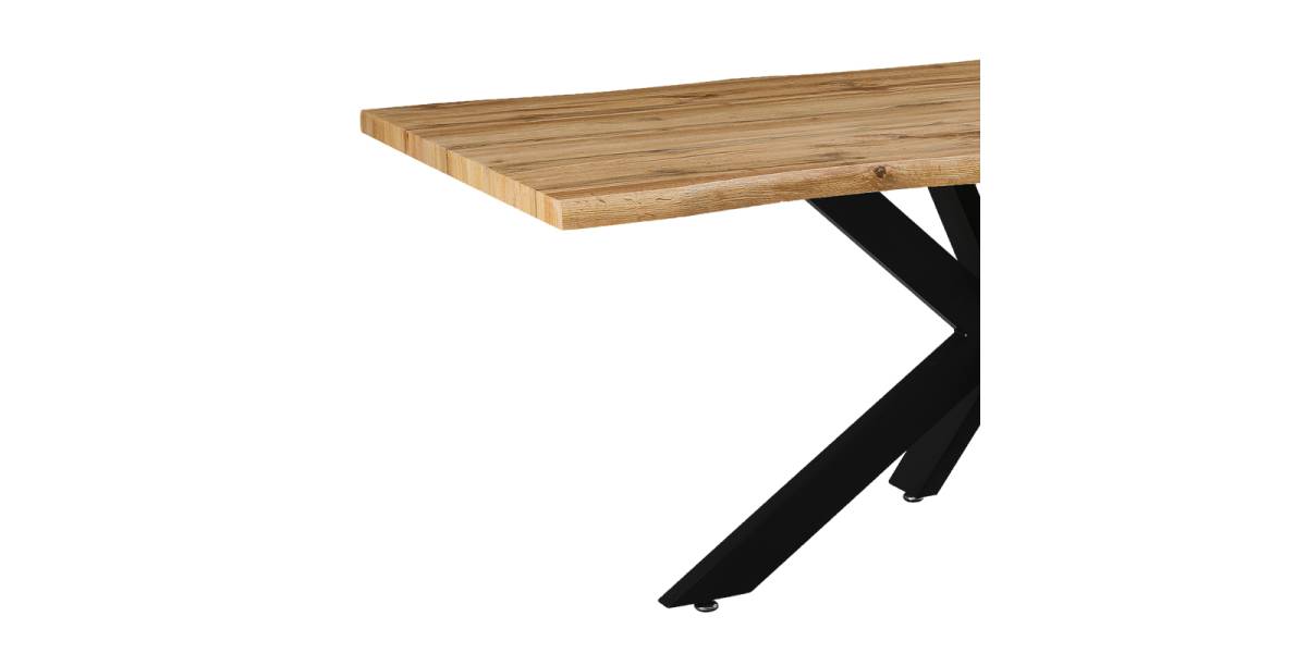Tραπέζι Gilman pakoworld MDF sonoma-μαύρο 180x90x75εκ