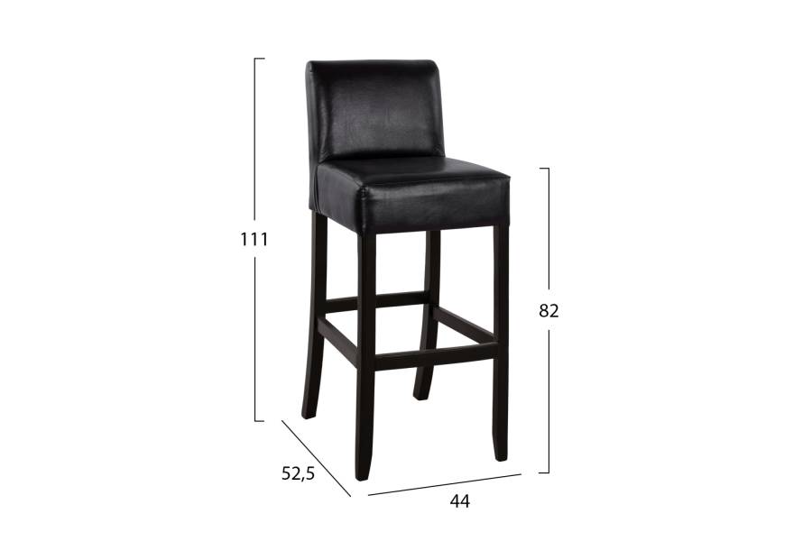 ΣΚΑΜΠΩ ΜΠΑΡ ΟΞΙΑ ΜΕ ΠΛΑΤΗ ΜΕ PVC ΚΑΦΕ RODOS VEGGE HM299 44x52,5x111 εκ.