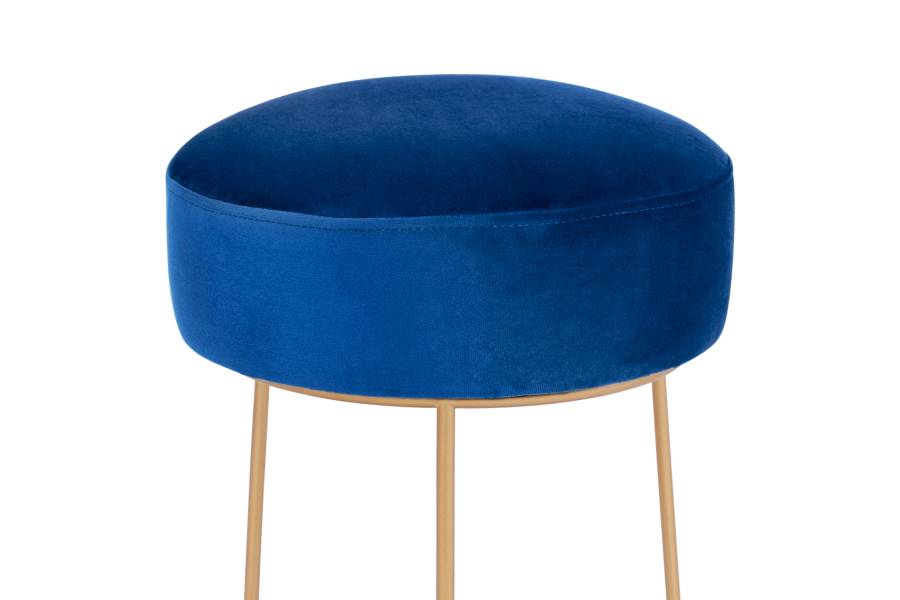 ΣΚΑΜΠΟ KARLO HM8411.08 ΜΠΛΕ ΒΕΛΟΥΔΟ ΜΕ ΧΡΥΣΗ ΒΑΣΗ Φ36x38Υ εκ.