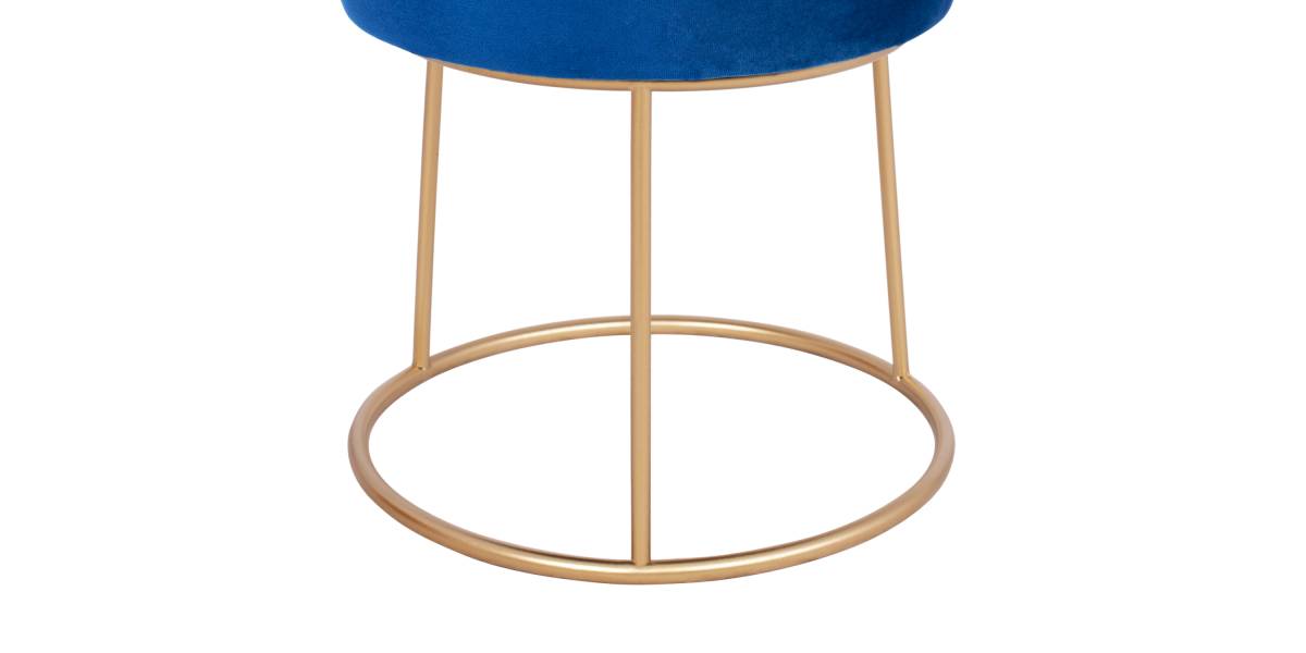 ΣΚΑΜΠΟ KARLO HM8411.08 ΜΠΛΕ ΒΕΛΟΥΔΟ ΜΕ ΧΡΥΣΗ ΒΑΣΗ Φ36x38Υ εκ.