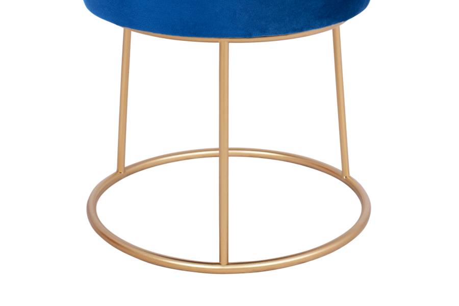ΣΚΑΜΠΟ KARLO HM8411.08 ΜΠΛΕ ΒΕΛΟΥΔΟ ΜΕ ΧΡΥΣΗ ΒΑΣΗ Φ36x38Υ εκ.