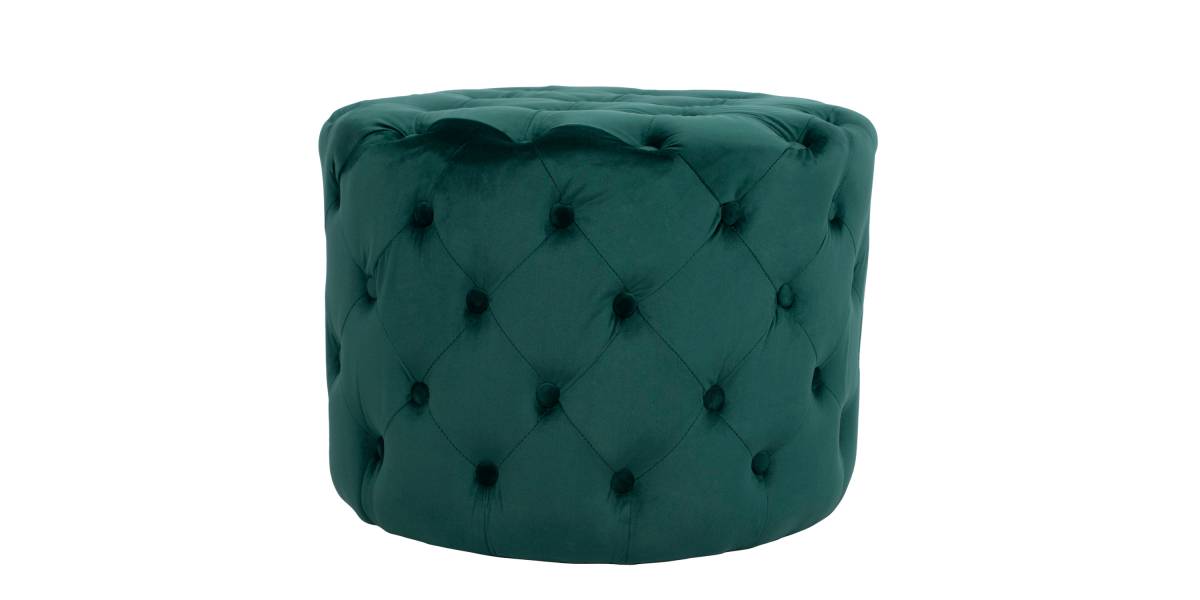 ΣΚΑΜΠΟ KASSIE ΚΥΠΑΡΙΣΣΙ ΒΕΛΟΥΔΟ ΤΥΠΟΥ CHESTERFIELD HM8406.03 Φ60x43Υ εκ.