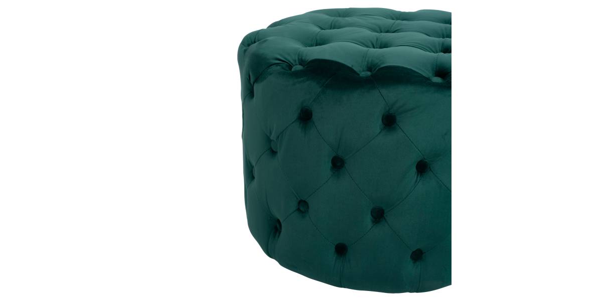 ΣΚΑΜΠΟ KASSIE ΚΥΠΑΡΙΣΣΙ ΒΕΛΟΥΔΟ ΤΥΠΟΥ CHESTERFIELD HM8406.03 Φ60x43Υ εκ.