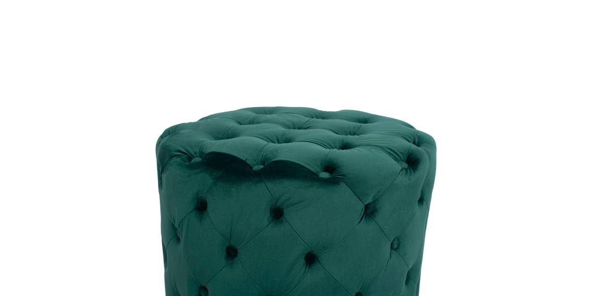 ΣΚΑΜΠΟ KASSIE ΚΥΠΑΡΙΣΣΙ ΒΕΛΟΥΔΟ ΤΥΠΟΥ CHESTERFIELD HM8406.03 Φ60x43Υ εκ.