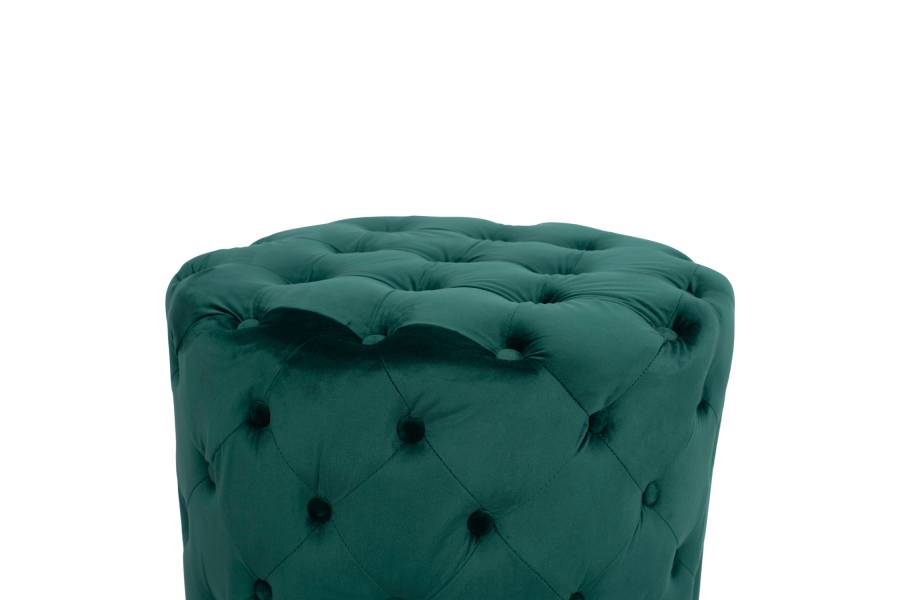 ΣΚΑΜΠΟ KASSIE ΚΥΠΑΡΙΣΣΙ ΒΕΛΟΥΔΟ ΤΥΠΟΥ CHESTERFIELD HM8406.03 Φ60x43Υ εκ.