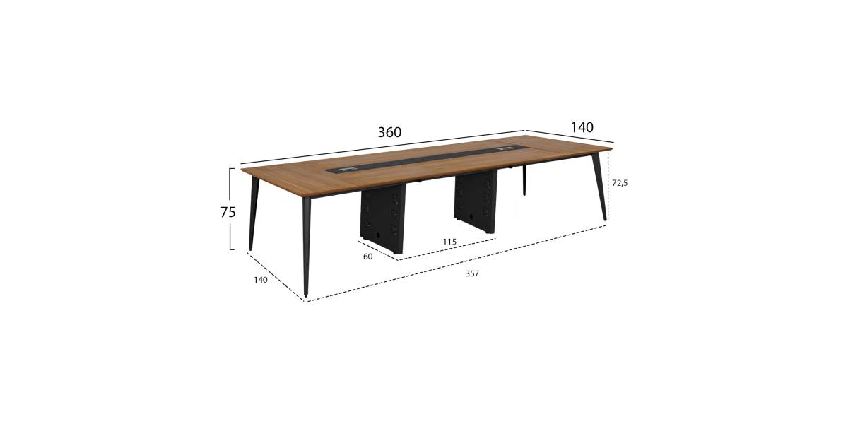 ΓΡΑΦΕΙΟ ΕΠΑΓΓΕΛΜΑΤΙΚΟ ΣΥΝΕΔΡΙΑΣΕΩΝ SUPREME HM2377 360X140X75Υ εκ.