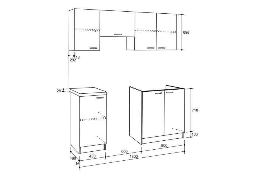 ΣΥΝΘΕΣΗ ΚΟΥΖΙΝΑΣ MAURICE ΜΕΛΑΜΙΝΗ SONAMA-ΛΕΥΚΟ HM2441 180x29,2-46εκ.