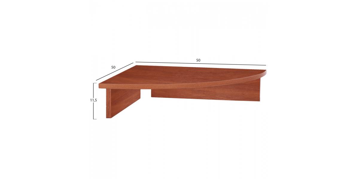 ΒΑΣΗ ΟΘΟΝΗΣ DEVON ΓΡΑΦΕΙΟΥ ΤΡΙΓΩΝΗ APPLE WOOD HM2451.04 50x50x11.6Υεκ.