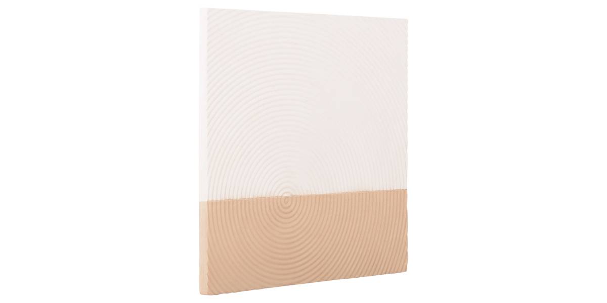ΠΙΝΑΚΑΣ ΤΕΤΡΑΓΩΝΟΣ ΣΕΙΡΑ SANTORINI HM4519 MDF ΣΕ ΥΠΟΛΕΥΚΟ-ΚΑΦΕ ΧΡΩΜΑ 80x4(πάχος)x80Υεκ.
