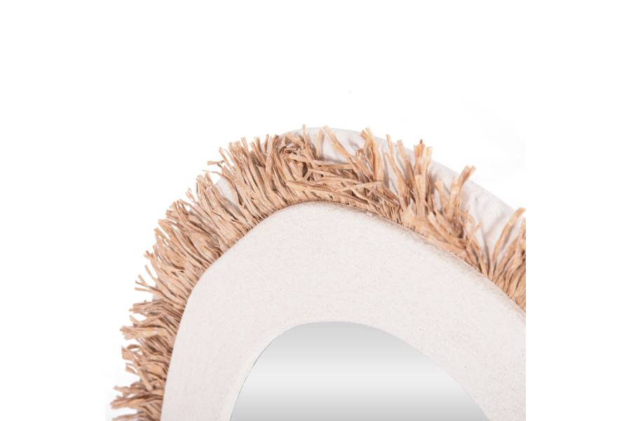 ΚΑΘΡΕΠΤΗΣ ΤΟΙΧΟΥ ΣΕΙΡΑ SANTORINI HM4528 MDF ΥΠΟΛΕΥΚΟ-ΔΙΑΚΟΣΜΗΣΗ ΣΕ ΜΠΕΖ 60x2x80Υεκ.