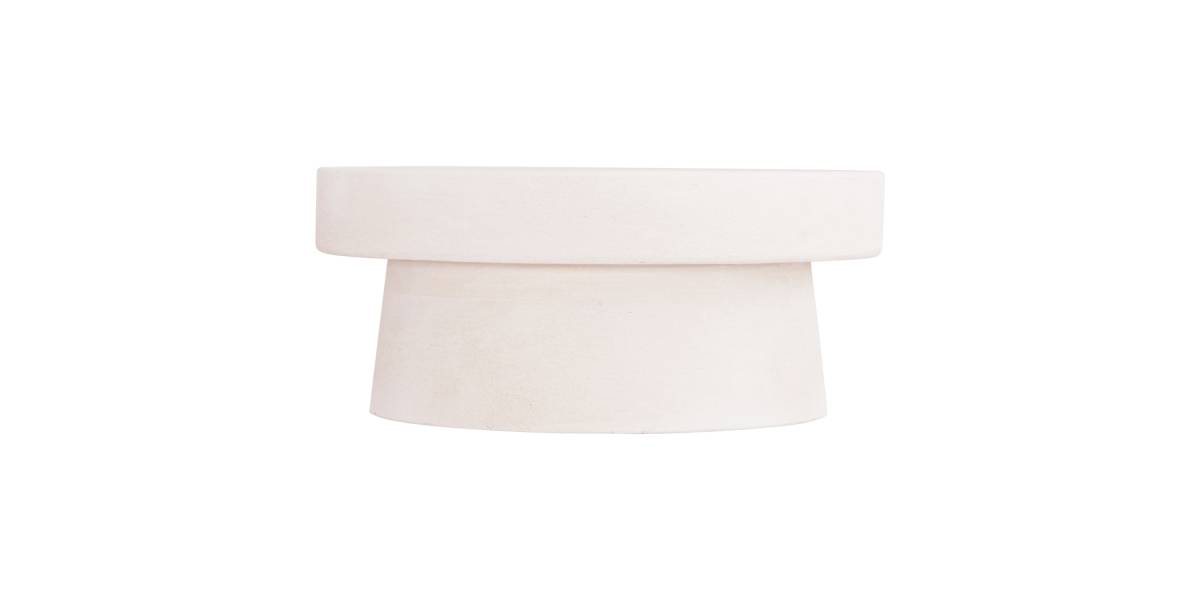 ΤΡΑΠΕΖΙ ΣΑΛΟΝΙΟΥ ΣΤΡΟΓΓΥΛΟ ΣΕΙΡΑ SANTORINI HM18050 MDF ΣΕ ΥΠΟΛΕΥΚΟ ΧΡΩΜΑ Φ80x35Υεκ.