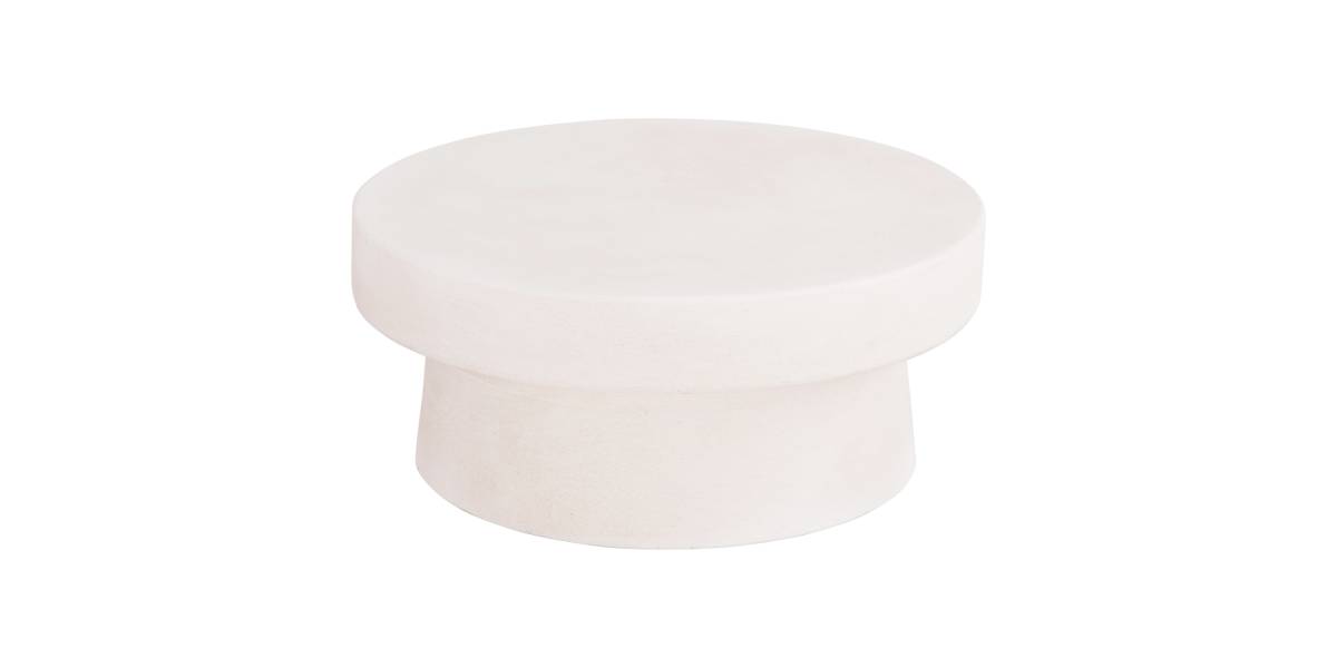 ΤΡΑΠΕΖΙ ΣΑΛΟΝΙΟΥ ΣΤΡΟΓΓΥΛΟ ΣΕΙΡΑ SANTORINI HM18050 MDF ΣΕ ΥΠΟΛΕΥΚΟ ΧΡΩΜΑ Φ80x35Υεκ.