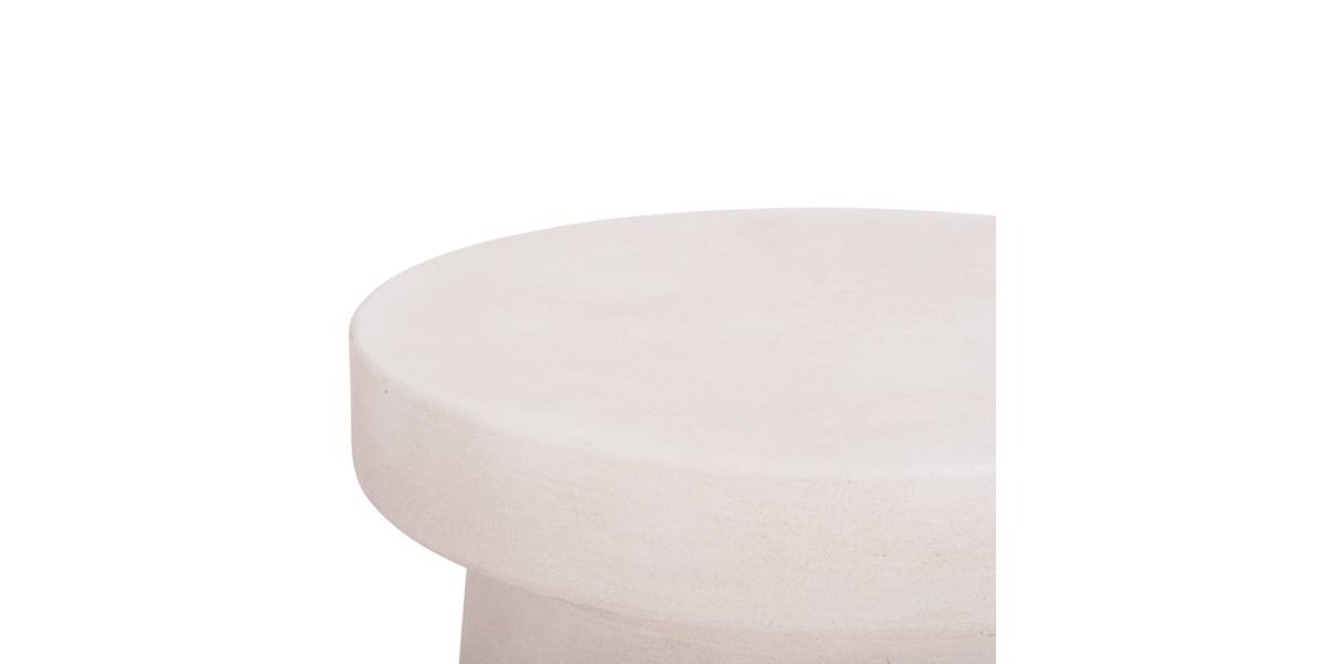 ΤΡΑΠΕΖΙ ΣΑΛΟΝΙΟΥ ΣΤΡΟΓΓΥΛΟ ΣΕΙΡΑ SANTORINI HM18050 MDF ΣΕ ΥΠΟΛΕΥΚΟ ΧΡΩΜΑ Φ80x35Υεκ.