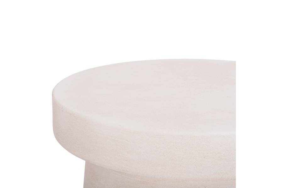 ΤΡΑΠΕΖΙ ΣΑΛΟΝΙΟΥ ΣΤΡΟΓΓΥΛΟ ΣΕΙΡΑ SANTORINI HM18050 MDF ΣΕ ΥΠΟΛΕΥΚΟ ΧΡΩΜΑ Φ80x35Υεκ.