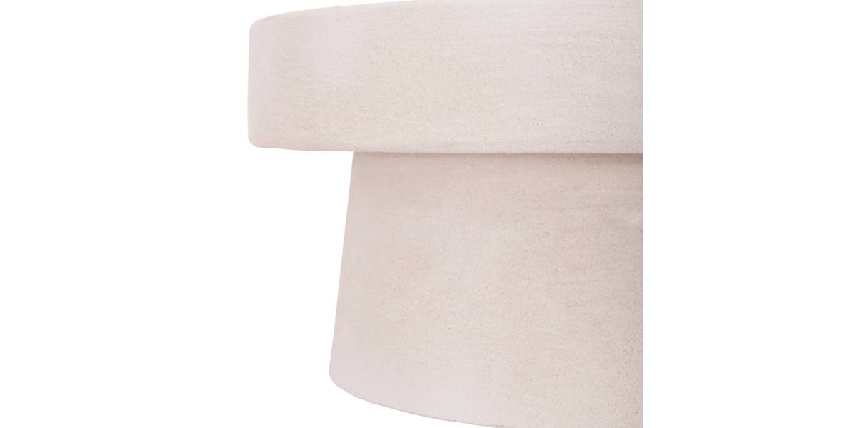 ΤΡΑΠΕΖΙ ΣΑΛΟΝΙΟΥ ΣΤΡΟΓΓΥΛΟ ΣΕΙΡΑ SANTORINI HM18050 MDF ΣΕ ΥΠΟΛΕΥΚΟ ΧΡΩΜΑ Φ80x35Υεκ.