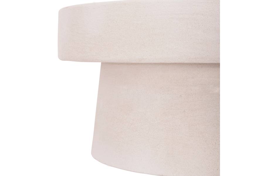 ΤΡΑΠΕΖΙ ΣΑΛΟΝΙΟΥ ΣΤΡΟΓΓΥΛΟ ΣΕΙΡΑ SANTORINI HM18050 MDF ΣΕ ΥΠΟΛΕΥΚΟ ΧΡΩΜΑ Φ80x35Υεκ.
