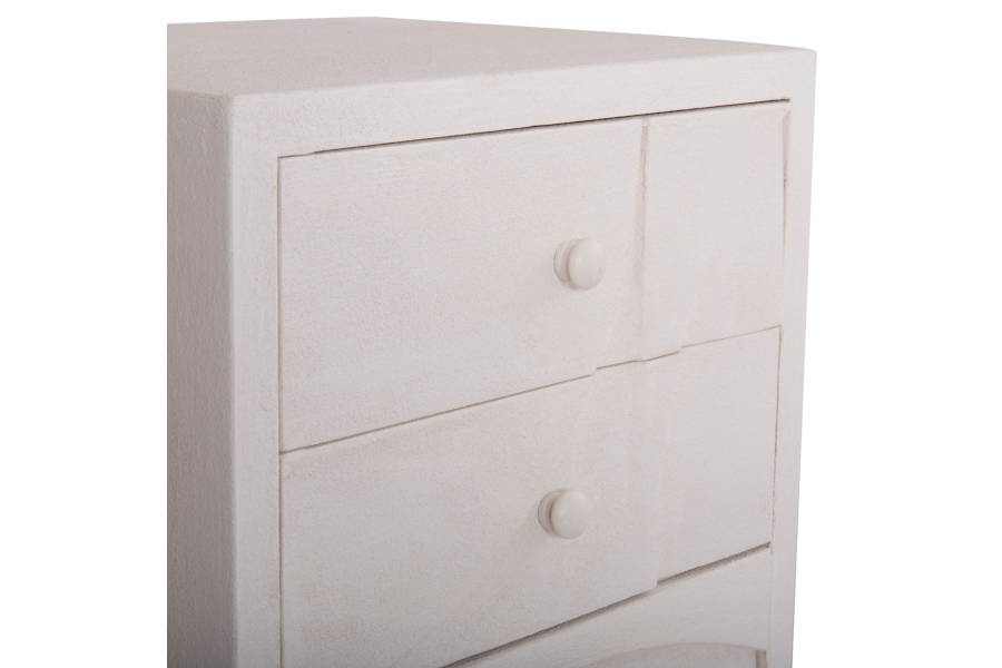 ΚΟΜΟΔΙΝΟ ΣΕΙΡΑ SANTORINI HM18047 MDF ΣΕ ΥΠΟΛΕΥΚΟ ΧΡΩΜΑ-3 ΣΥΡΤΑΡIA 48x38x55,5Υεκ.