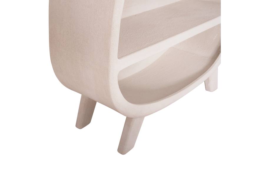 ΡΑΦΙΕΡΑ ΣΕΙΡΑ SANTORINI HM18060.01 MDF ΣΕ ΥΠΟΛΕΥΚΟ ΧΡΩΜΑ 120x38x133Υεκ.