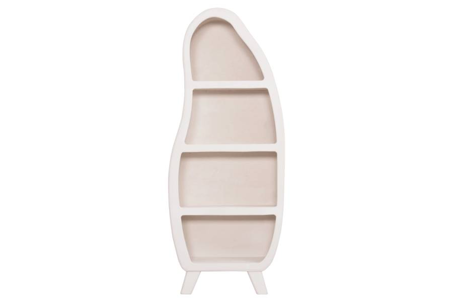ΡΑΦΙΕΡΑ ΣΕΙΡΑ SANTORINI HM18067 MDF ΣΕ ΥΠΟΛΕΥΚΟ ΧΡΩΜΑ 80x38x196Υεκ.