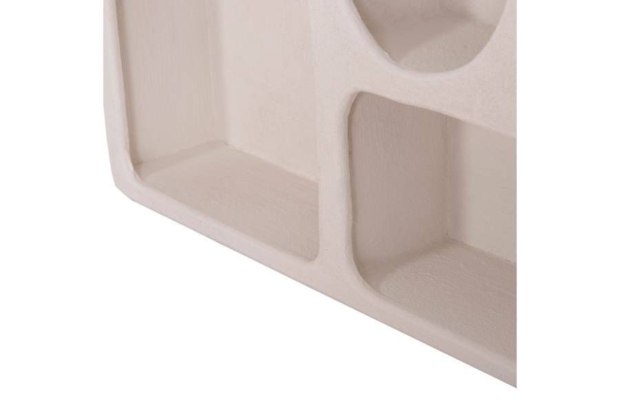 ΡΑΦΙ ΤΟΙΧΟΥ ΣΕΙΡΑ SANTORINI HM18063.01 MDF ΣΕ ΥΠΟΛΕΥΚΟ 120x18x60Υεκ.