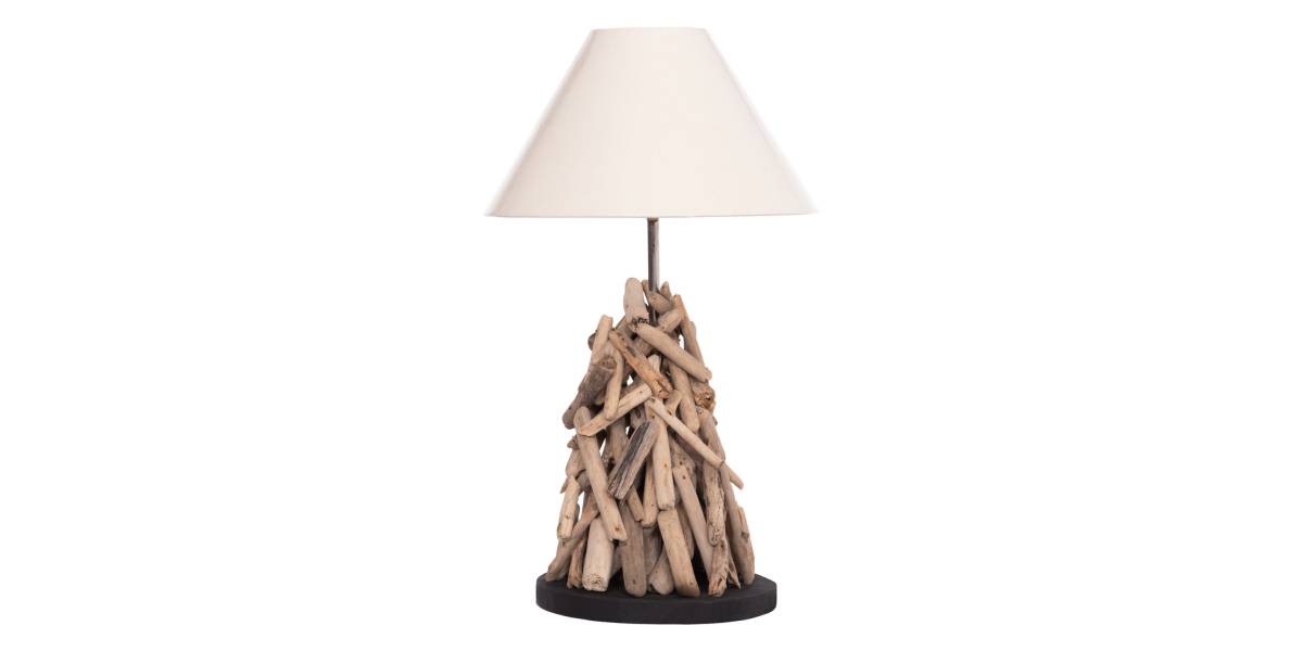 ΕΠΙΤΡΑΠΕΖΙΟ ΦΩΤΙΣΤΙΚΟ TWIGGY HM4423 DRIFTWOOD & ΛΕΥΚΟ ΚΑΠΕΛΟ Φ35x61Υεκ.