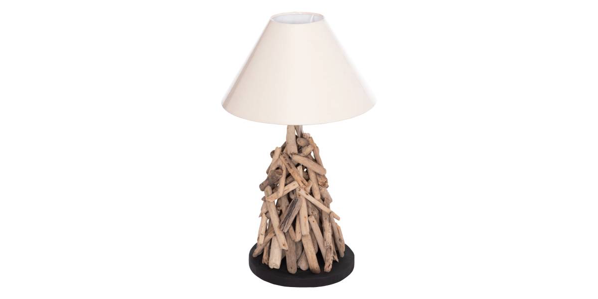 ΕΠΙΤΡΑΠΕΖΙΟ ΦΩΤΙΣΤΙΚΟ TWIGGY HM4423 DRIFTWOOD & ΛΕΥΚΟ ΚΑΠΕΛΟ Φ35x61Υεκ.