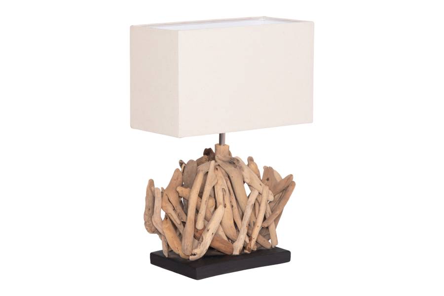 ΕΠΙΤΡΑΠΕΖΙΟ ΟΡΘΟΓΩΝΙΟ ΦΩΤΙΣΤΙΚΟ TWIGGY HM4424 DRIFTWOOD & ΛΕΥΚΟ ΚΑΠΕΛΟ 35.5x15x47Υεκ.