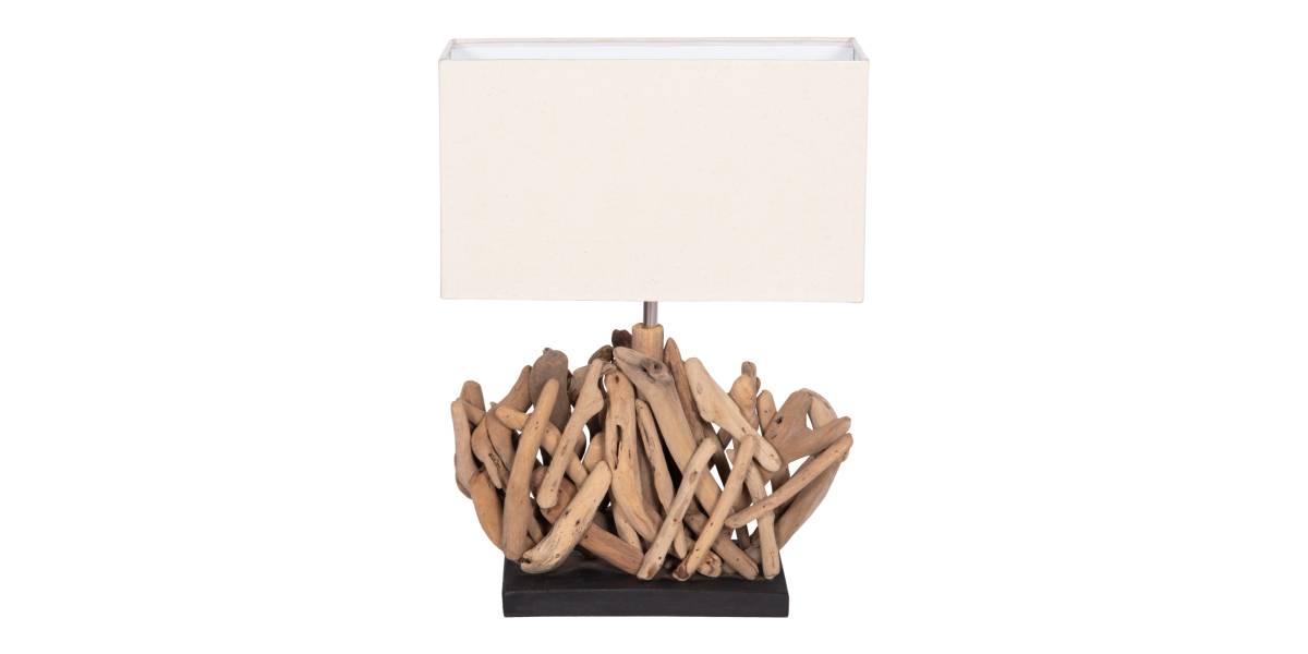 ΕΠΙΤΡΑΠΕΖΙΟ ΟΡΘΟΓΩΝΙΟ ΦΩΤΙΣΤΙΚΟ TWIGGY HM4424 DRIFTWOOD & ΛΕΥΚΟ ΚΑΠΕΛΟ 35.5x15x47Υεκ.