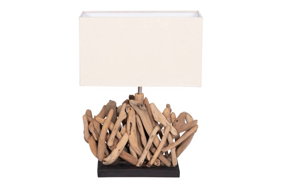 ΕΠΙΤΡΑΠΕΖΙΟ ΟΡΘΟΓΩΝΙΟ ΦΩΤΙΣΤΙΚΟ TWIGGY HM4424 DRIFTWOOD & ΛΕΥΚΟ ΚΑΠΕΛΟ 35.5x15x47Υεκ.