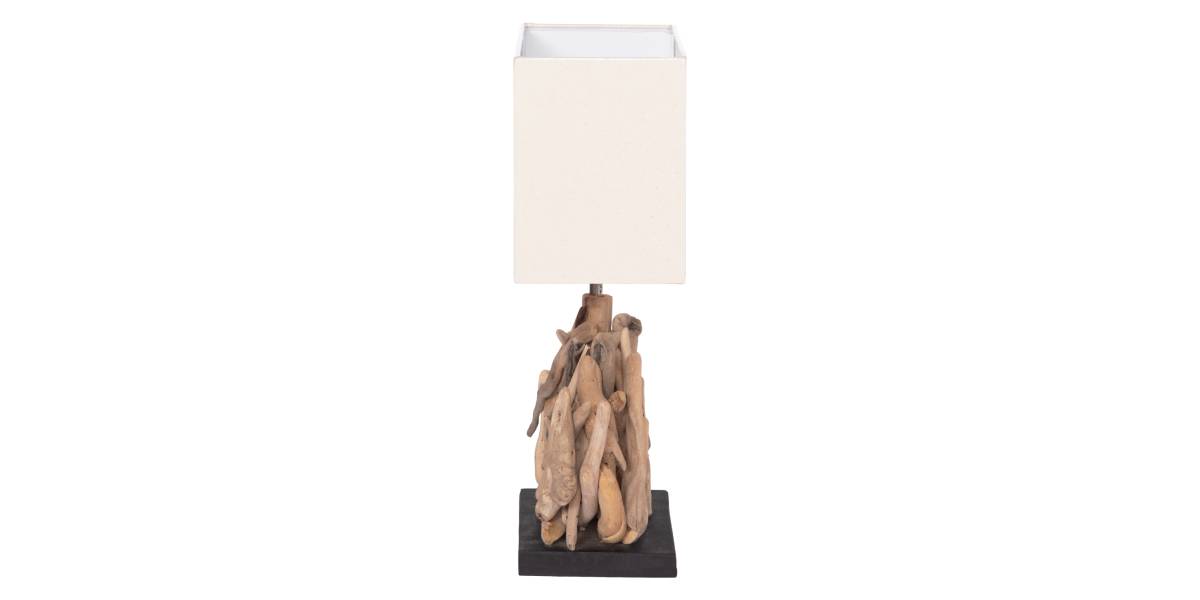 ΕΠΙΤΡΑΠΕΖΙΟ ΟΡΘΟΓΩΝΙΟ ΦΩΤΙΣΤΙΚΟ TWIGGY HM4424 DRIFTWOOD & ΛΕΥΚΟ ΚΑΠΕΛΟ 35.5x15x47Υεκ.